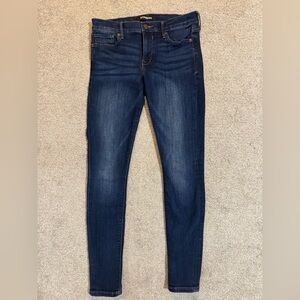 Express Dark Blue Stretch Mid Rise Jeans -8R